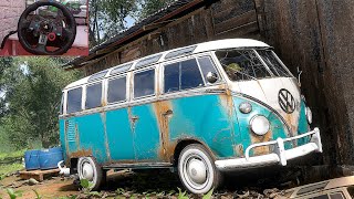 forza horizon 5 rebuilding old bus volkswagen type logitech g29 steering wheel viral [upl. by Levey847]