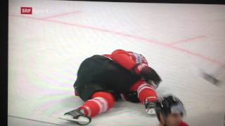 Eric Staal Horrific Incident  Alexander Edler Kneeing Major  World Championship 2013 [upl. by Mar]