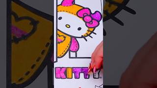 Coloring Hello Kitty Halloween 😈 coloring halloween art coloringpages drawing coloringart [upl. by Wayland]