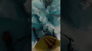 The terrifying moment a skier falls into a glacier crevasse [upl. by Reffinej]