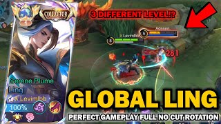 GLOBAL LING PERFECT GAMEPLAY FULL NO CUT ROTATION  GLOBAL LING BEST BUILD amp EMBLEM 2024  MLBB [upl. by Ines]