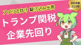 【20241126】トランプ関税再来！？企業が急ぐ駆け込み出荷と生産移管の裏事情とは？ [upl. by Eelrahc]