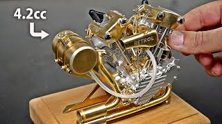 SMALLEST Production VTWIN Knucklehead Engine [upl. by Teiluj317]