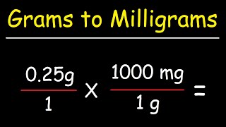 How To Convert From Grams to Milligrams  g to mg [upl. by Krystyna]