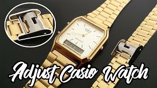 How To Adjust Casio Watch Band [upl. by Pauiie]