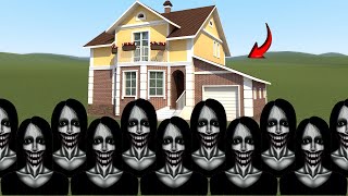 Kuchisake Onna Vs Houses In Garrys Mod [upl. by Ahouh]