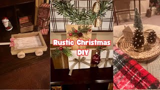 RUSTIC CHRISTMAS DIYSDollar Tree amp Hobby Lobby DIYS diy Christmas farmhousedecor [upl. by Luehrmann]