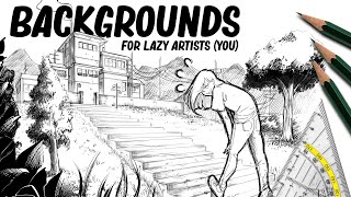 How to draw Backgrounds  Tutorial  DrawlikeaSir [upl. by Casie]