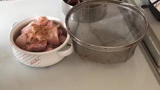 HOW TO SEASON AND PARBOIL CHICKEN BEFORE FRYING PART 2 [upl. by Llemart]