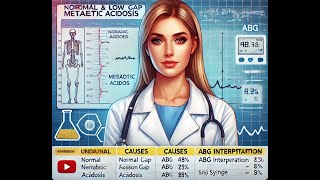 Understanding Normal and Low Anion Gap Metabolic Acidosis Causes ABG Interpretation Management [upl. by Joline]