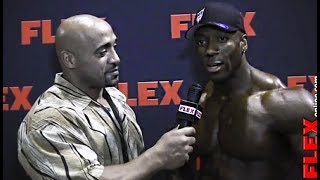 DJ Interviews Shawn Rhoden at the 2013 Mr Olympia Prejudging [upl. by Ellener542]