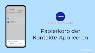 Papierkorb der KontakteApp leeren  Samsung Android 14  One UI 6 [upl. by Esenaj]