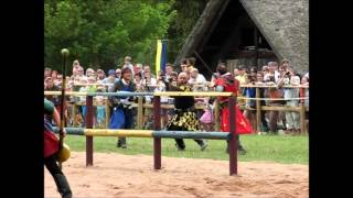 Warwick Castle  Medieval Jousting and Trebuchet Fireball 20 July 2013 [upl. by Einnod]