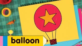 How To Draw A Hot Air Balloon  Simple Drawing Lesson for Kids  Step By Step [upl. by Giaimo]