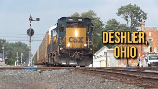 CSX Trains at Deshler Ohio [upl. by Silirama]