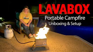 LavaBox Portable Campfire unboxing and setup [upl. by Karole]