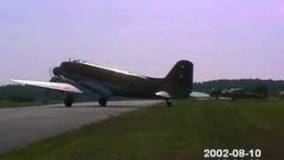 DC3 takeoff from airstrip in Sweden [upl. by Socha]