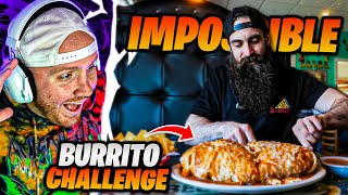 TIMTHETATMAN REACTS TO IMPOSSIBLE BURRITO CHALLENGE [upl. by Anelrac]