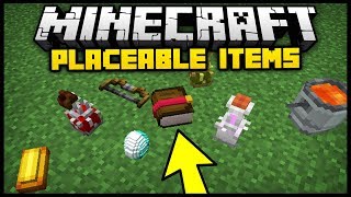 Minecraft PLACEABLE ITEMS MOD Mod Showcase [upl. by Ennovaj]