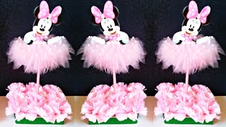 Decoracion con Tematica de Minnie Mouse FACIL [upl. by Grissom]