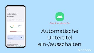 Automatische Untertitel einschalten oder ausschalten Android 14 [upl. by Lohrman130]