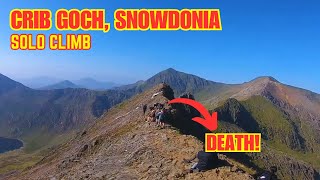 Crib Goch Snowdonia  Solo Climb  First time on a ridge [upl. by Arica]