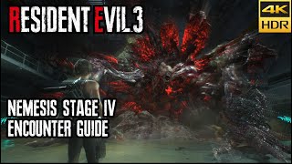 Nemesis Stage 4 Boss Guide  FINAL BOSS  Resident Evil 3 Remake 4k HDR [upl. by Edualc]