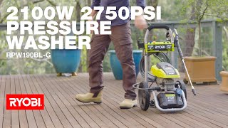 RYOBI 2100W 2750PSI Pressure Washer RPW190BLG in action [upl. by Buck670]