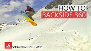 How to 360 Backside  Snowboard Tricks Part 2 [upl. by Lehcim214]