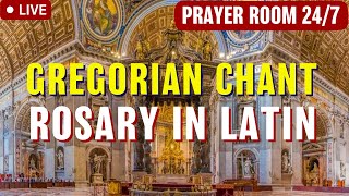 🔴 Gregorian Chant Rosary in Latin Prayer Room ✝︎ Sanctum Rosarium in Chant ✝︎ Latin Rosary [upl. by Jehovah]