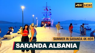 SARANDA ALBANIA  CAPITAL OF SUMMER WALKING TOUR SARANDE SHQIPERI【ASMR 4KHDR】 [upl. by Booker]