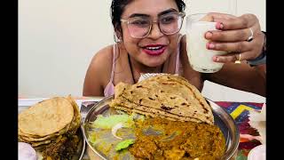 Eating  Soya Chaap Tikka Masala  Lachha Paratha  Karella n PURI  MUKBANG  PALAVVI AGGARWAL [upl. by Art]