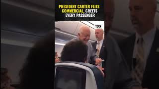 viral  Ex US president Jimmy Carter turns 100 video of him on a flight goes viral shorts [upl. by Maretz177]