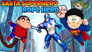 Sasta SuperHero Rope Hero  Vice Town  Shinchan And Nobita Gameplay Funny 😂 [upl. by Iak]