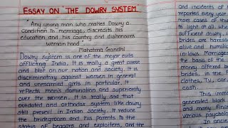 Essay on Dowry system for students in English Essay on Dowry system essay writing  essay [upl. by Felicity]