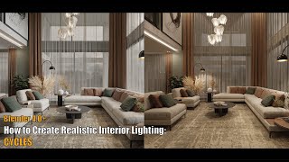 How to Create Realistic Interior Lighting in Blender  Light Groups [upl. by Bronnie910]