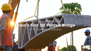 Indias First 3D Printed Bridge IITHyderabadofficial Campus [upl. by Anilra]