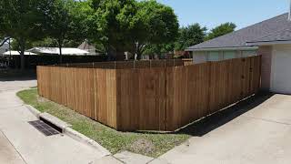 6ft Dog Ear Pressure Treated Pine Fence New Install [upl. by Hanahsuar]