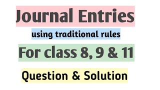 Class 9Journal EntriesQN13 National Pabsan 2nd term question solution [upl. by Wymore]