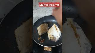 Pomfret Recheado Stuffed Fish fry Goan style masala🐟🐠😋👍🥰 Goan music [upl. by Admama]