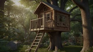 BUILD A TREE HOUSE IN THE FOREST  SURVIVAL SHELTER  BUSHCRAFT [upl. by Anierdna]