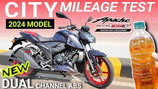 TVS Apache RTR 160 4V 2024 Model Mileage Test  Apache RTR 160 4V Mileage Ride ReviewOn Road Price [upl. by Yhtommit499]