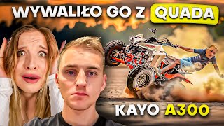 QUAD KAYO A300 VS OGROMNE PODJAZDY W LESIE wykatapultowało go [upl. by Agan]