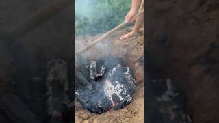 Roasting Pork Leg on an Open Flame part 2 [upl. by Slaohcin]