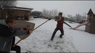 VíMa  spear and shield VS dussack and buckler  stage combat [upl. by Nnav]