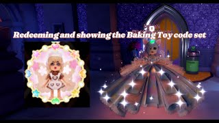 Redeeming and showing the Baking Class Toy code set Royale High [upl. by Maddis]