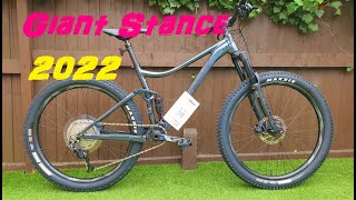 Giant Stance 2022 275 Full Suspension Mountain Bike [upl. by Nodnal295]