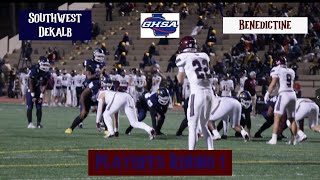 PLAYOFF FOOTBALL ON THE EASTSIDE Southwest Dekalb vs Benedictine Highlights [upl. by Yeslah114]