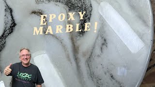 Easy way to make marble using Stone Coat epoxy resin I KCDC Designs [upl. by Scammon811]