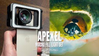 Apexel Macro Fill Light Set  Unboxing and First Impressions [upl. by Enyale81]